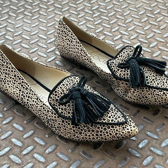 Sole Society Shoes - Sole Society Flat Loafer Shoes HADLEE Tassel Leather/Textile Size 38.5